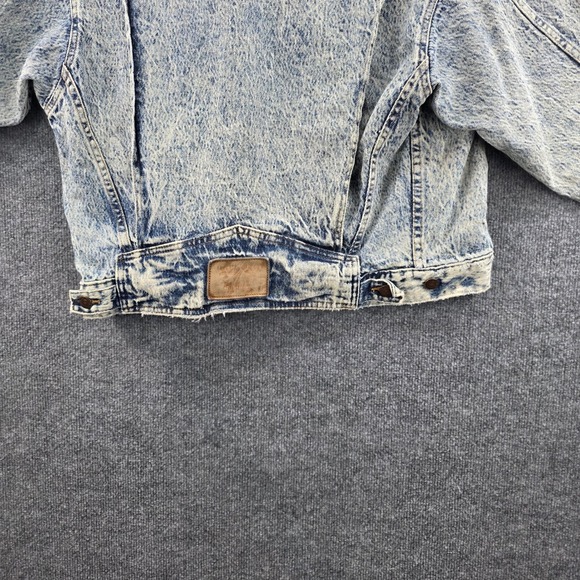 Vintage Levis Acid Wash Denim Trucker Jacket Made in USA Blue 75068-0510 XL Mens - Picture 8 of 13